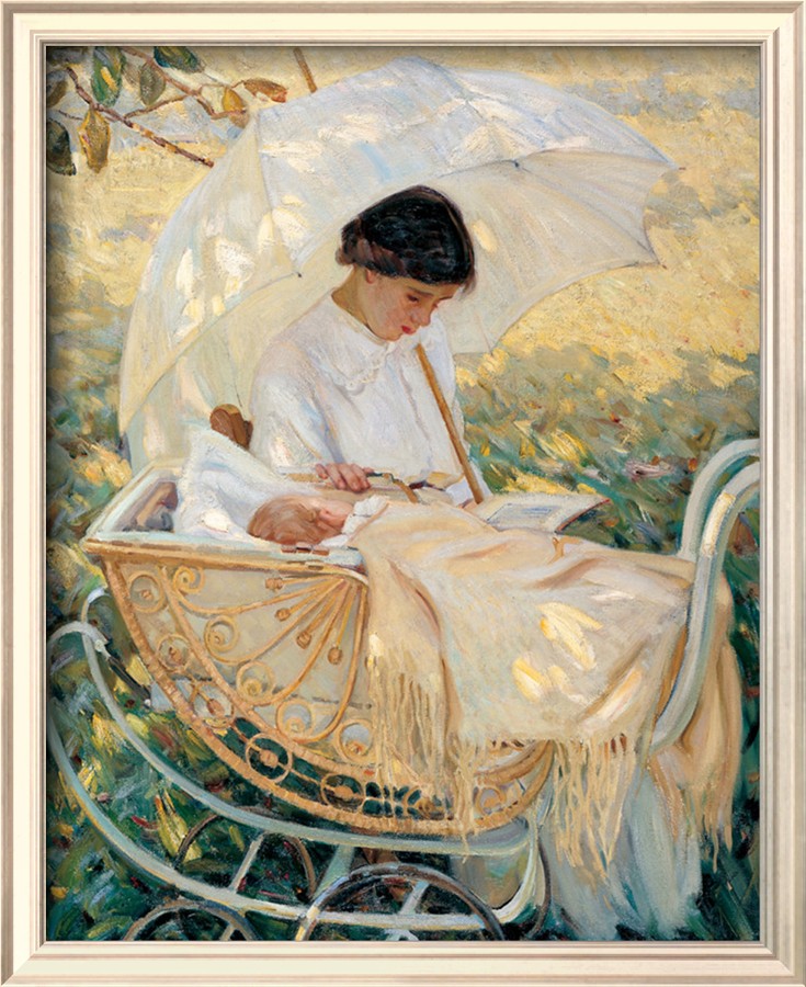 Young Mother in the Garden - Mary Cassatt Painting on Canvas